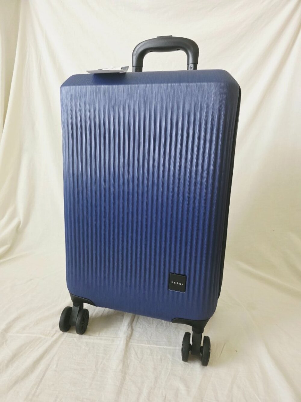 NWT! Verdi Blue Semi-Rigid Carry-On Rolling Suitcase Luggage w/Telescopic Handle